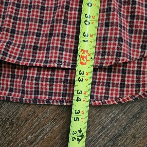 Vintage Abercrombie & Fitch Shirt Men’s XL Button Down Red Blue Tan Plaid Pocket - Picture 6 of 10